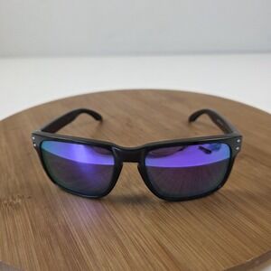 Oakley Holbrook Sunglasses Mens One Size Black Purple Square Mirrored OO9102-01